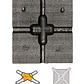 Molde de Grafito Unión en X Plana 95 mm² - 3/0 AWG - Miniatura 2