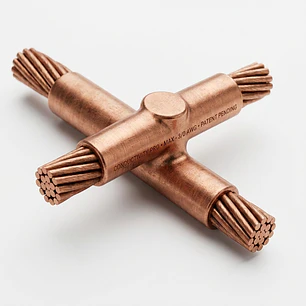 Molde de Grafito Unión en X Sobrepuesta 25 mm² - 4 AWG