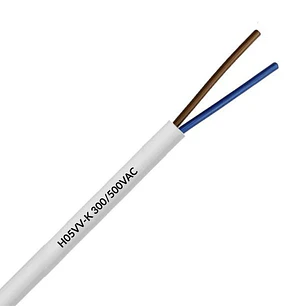 Cordón Flexible H05VV-F Multipolar 2x1.0mm2 Blanco R-100Mts