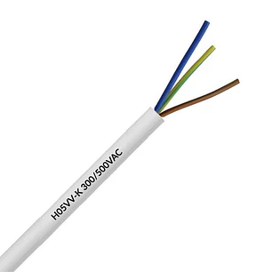 Cordón Flexible H05VV-F Multipolar 3x1.5mm2 Blanco R-100Mts