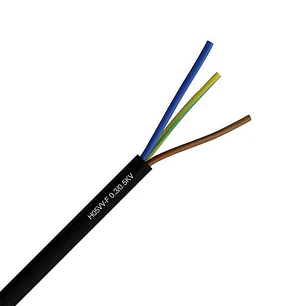 Cordón Flexible H05VV-F Multipolar 3x0.75mm2 Negro x Metro