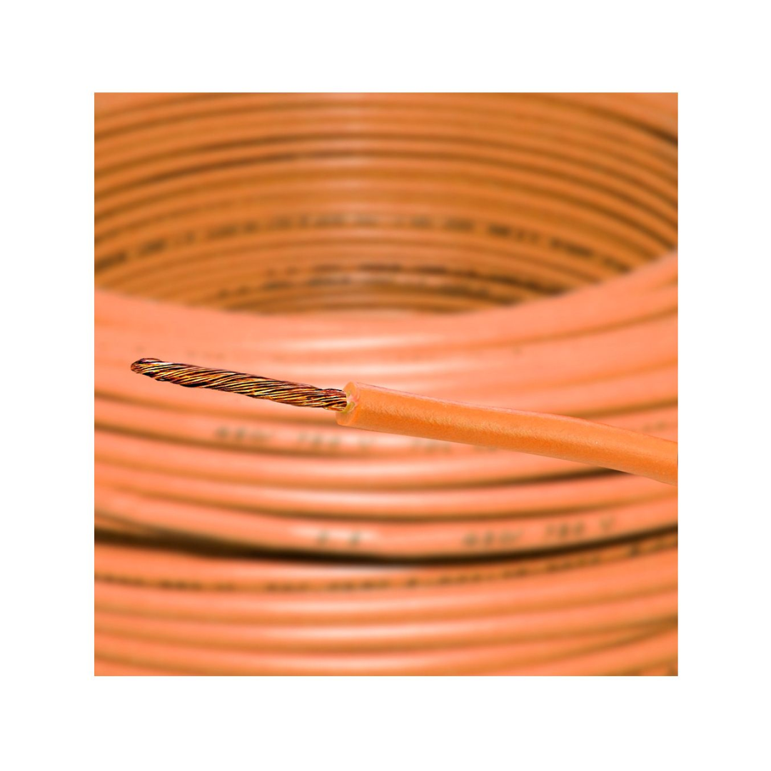 Cable CA 0,5mm H05V-K R-100M 70°C Naranjo 1