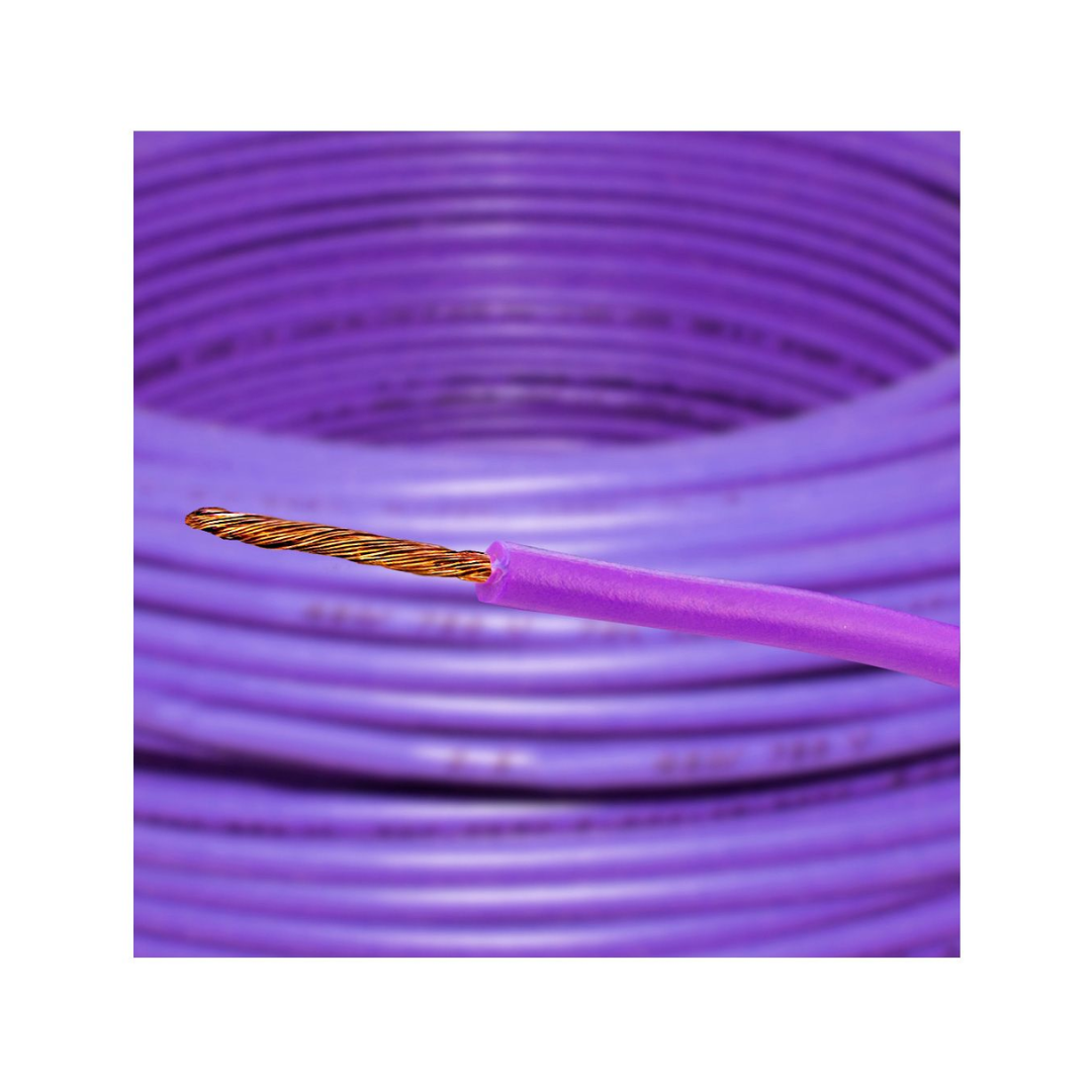 Cable CA 0,5mm H05V-K R-100M 70°C Morado 1