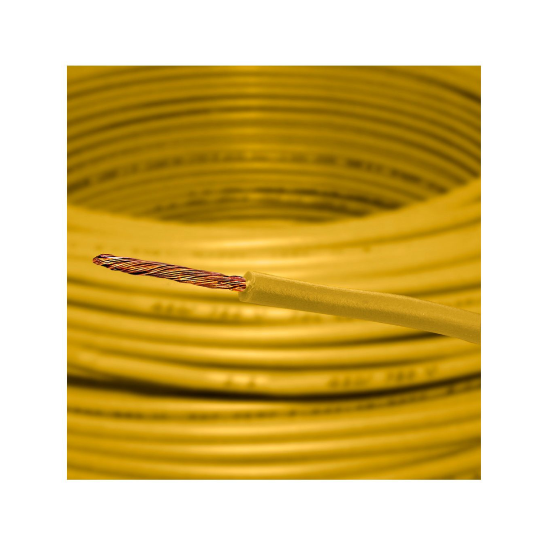 Cable CA 1,0mm H05V-K  #18AWG R-100M 500V 70°C - Amarillo 1