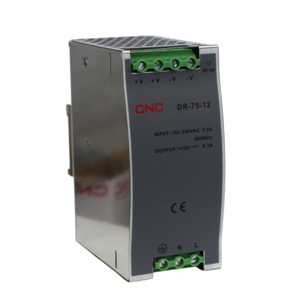 Fuente de Poder de 75W, 24VDC  3.2A a Riel DIN CNC 1