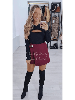 Saia-Calção Bordô