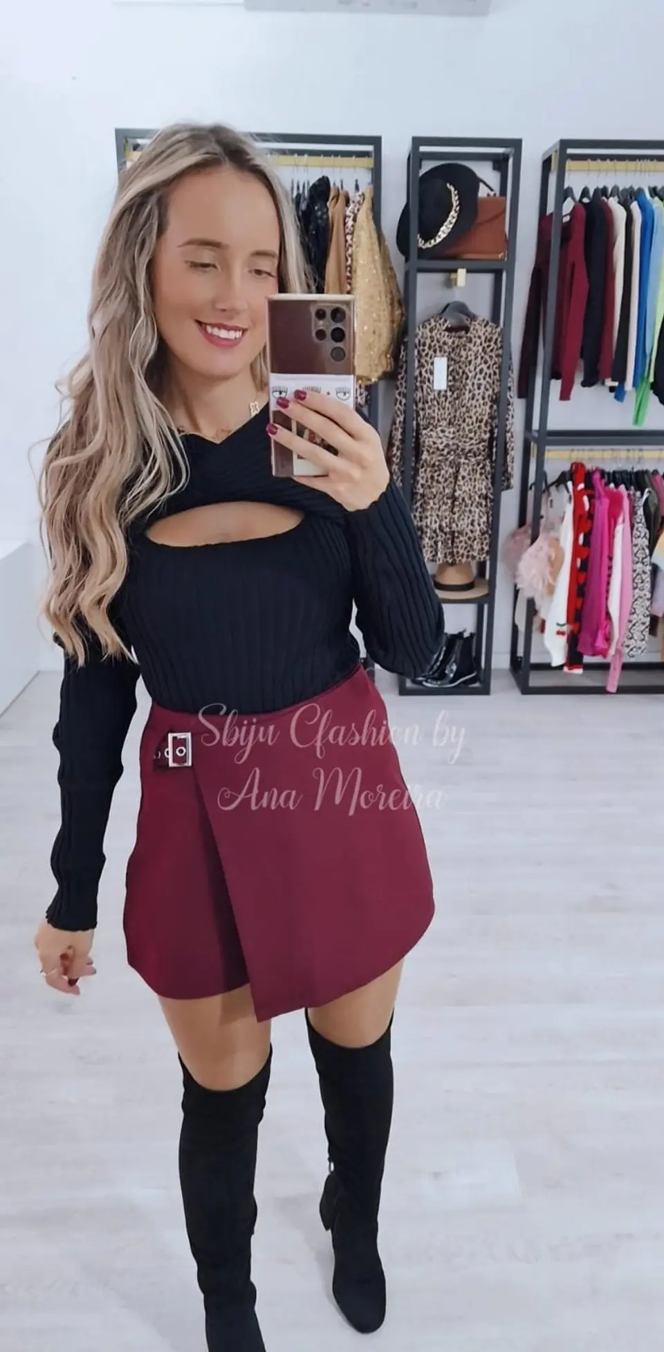 Saia-Calção Bordô 3