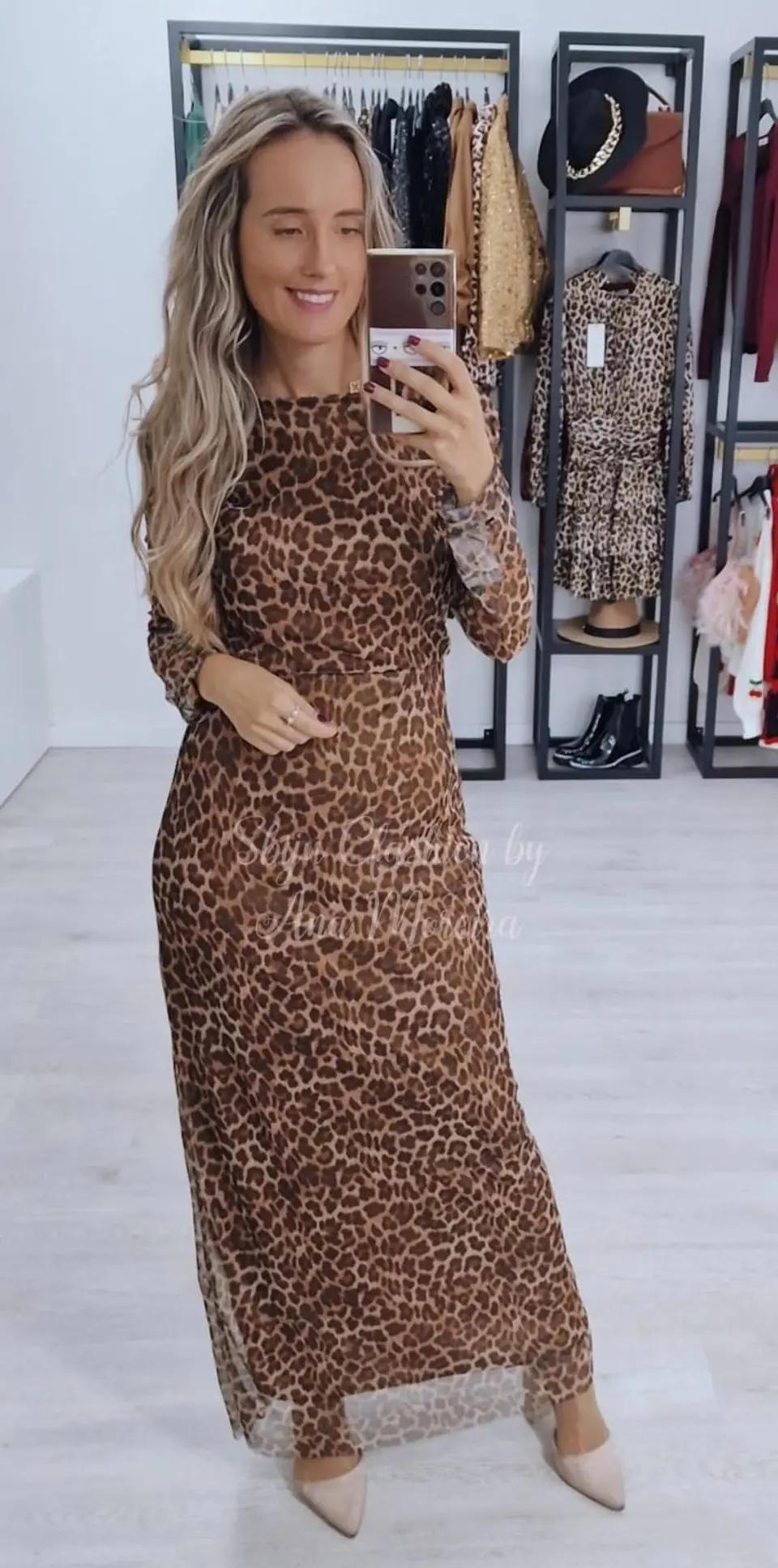 Vestido Leopardo com Decote nas Costas - TU 3