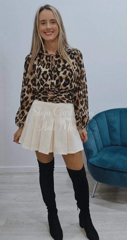  Blusa Leopardo