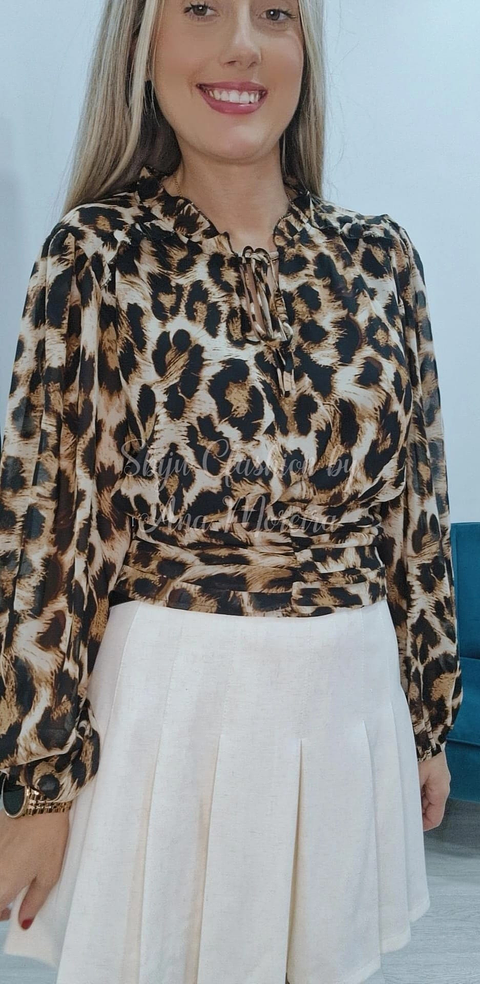  Blusa Leopardo
