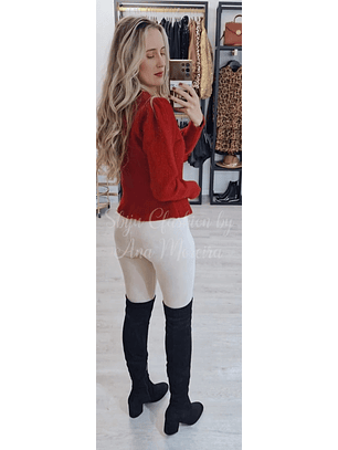  Casaco de Malha com Brilhos e Folho - TU