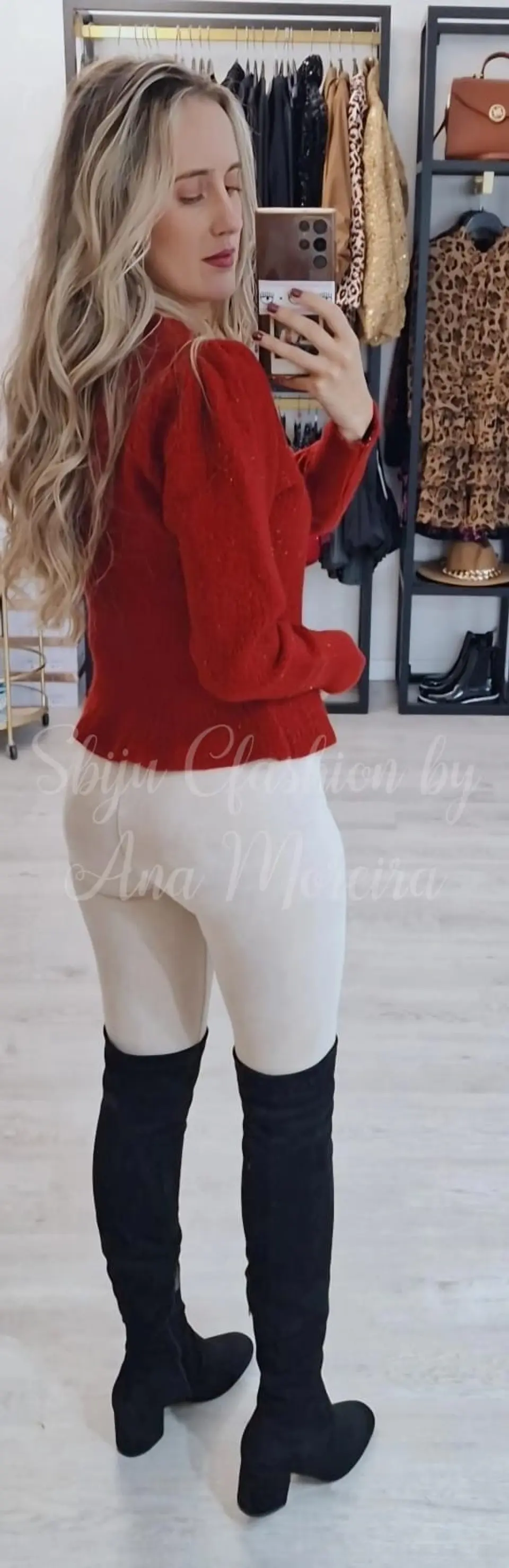  Casaco de Malha com Brilhos e Folho - TU 5