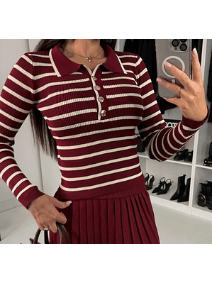 Camisola Justa com Riscas