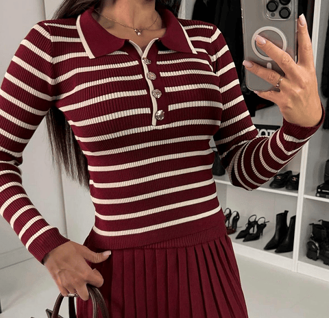 Camisola Justa com Riscas