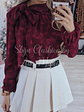 Blusa Bordô com Detalhe de Laço no Pescoço - vignette 4