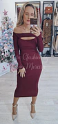 Vestido Midi com Abertura no Peito - TU - Thumbnail 6
