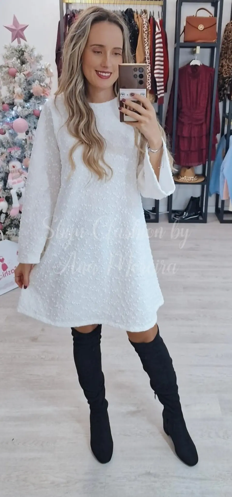 Vestido Solto com Detalhe de Laço nas Costas - TU 7