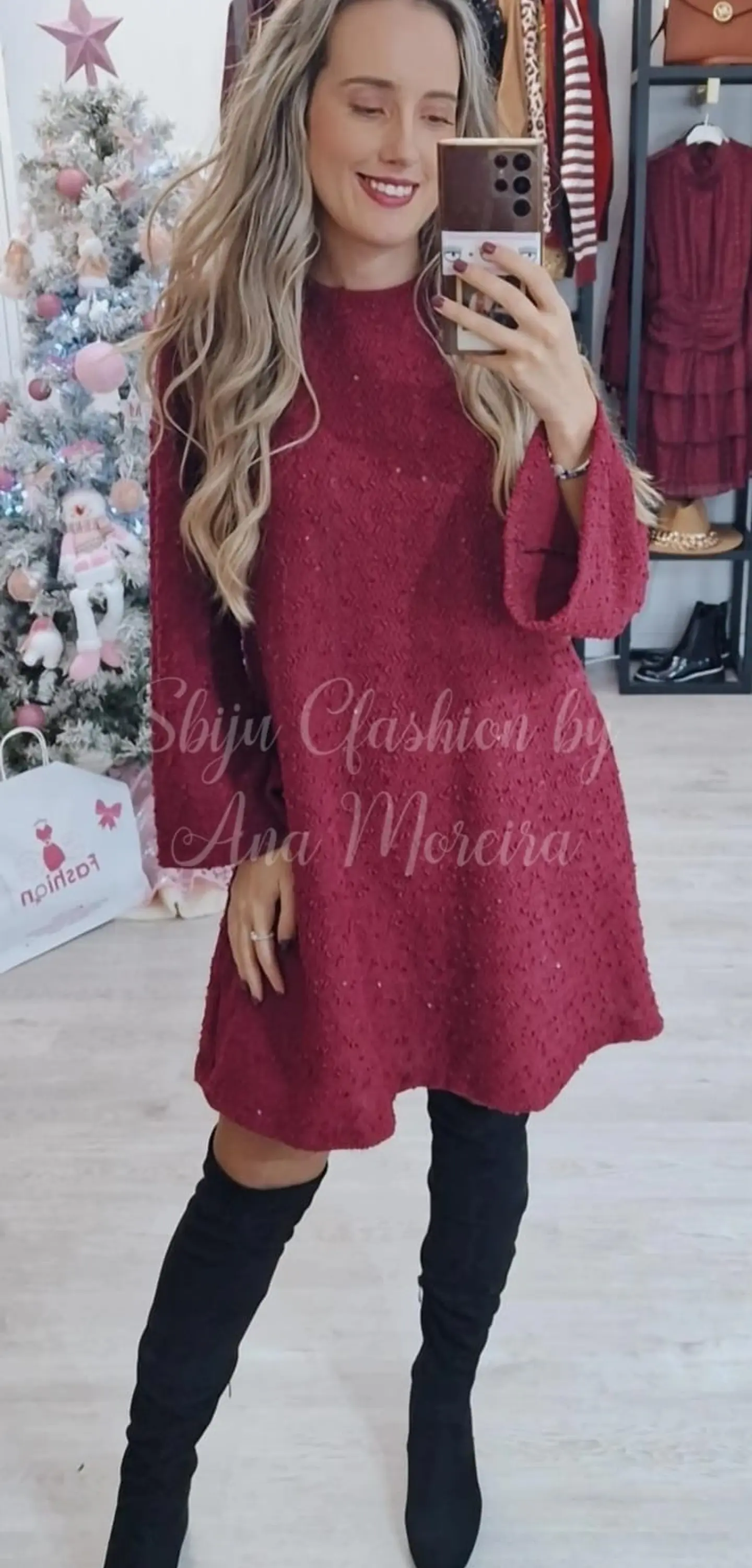 Vestido Solto com Detalhe de Laço nas Costas - TU 2