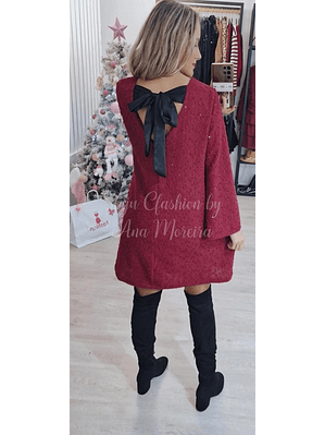 Vestido Solto com Detalhe de Laço nas Costas - TU