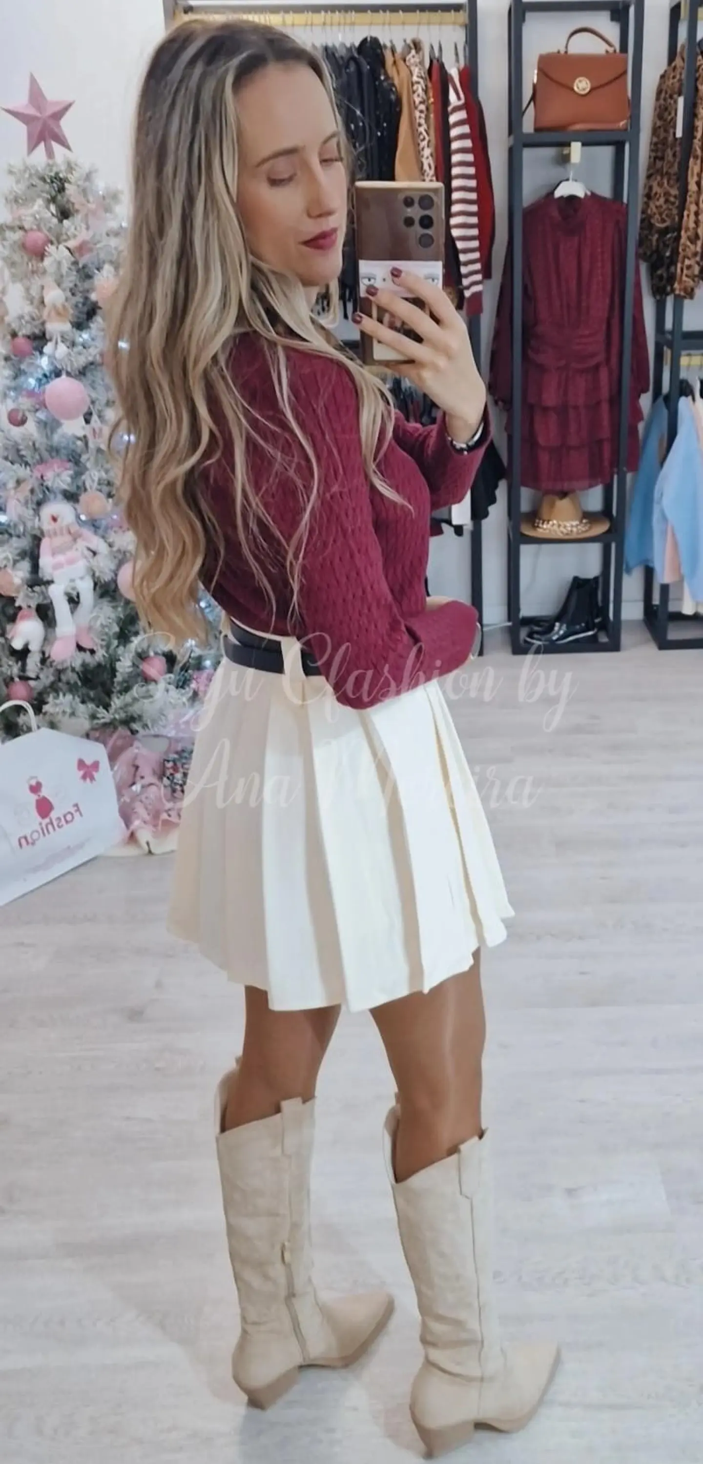 Casaco de Malha com Pêlo da Gola Removível  2