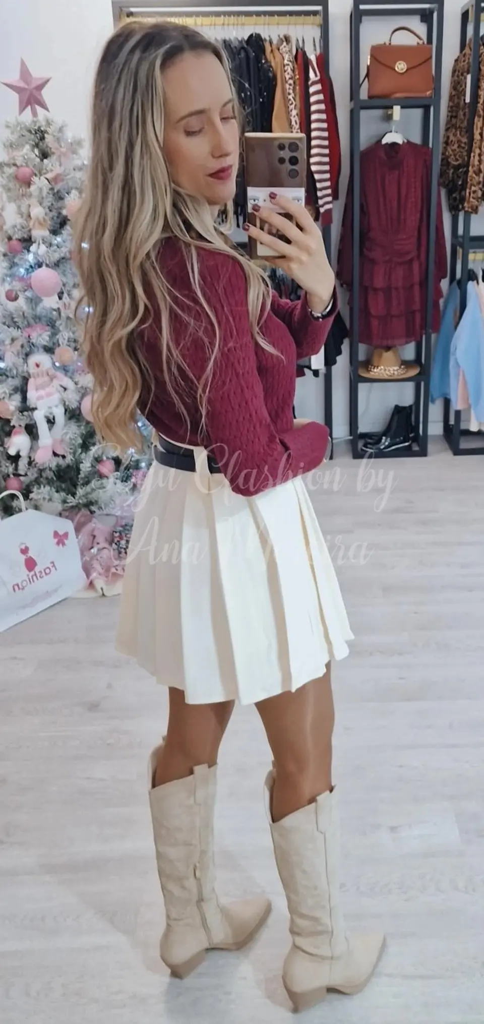 Casaco de Malha com Pêlo da Gola Removível  2