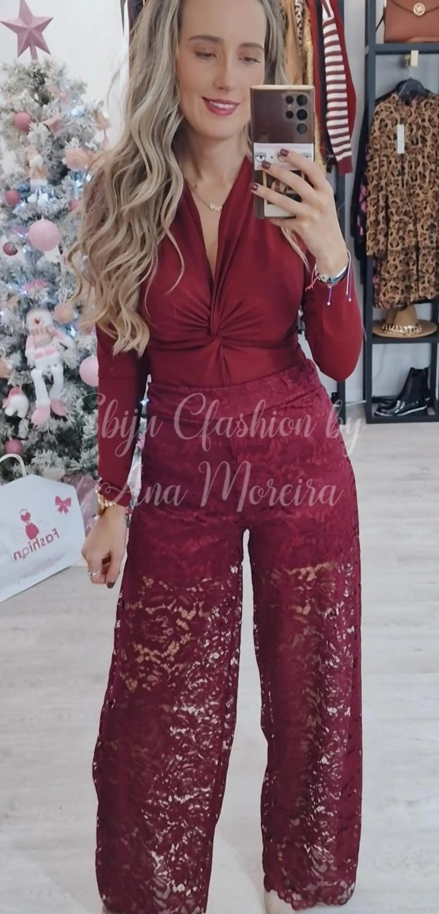 Calça larga em renda 5