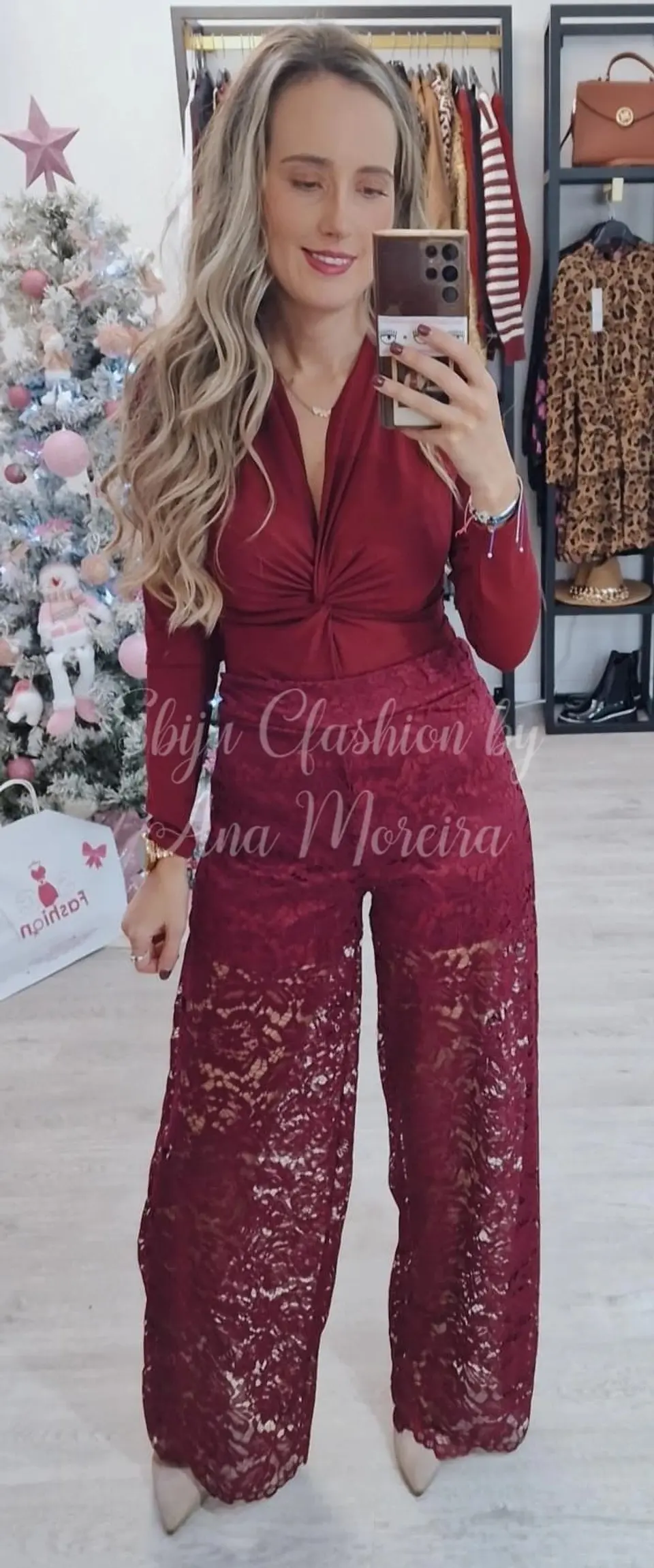 Calça larga em renda 5