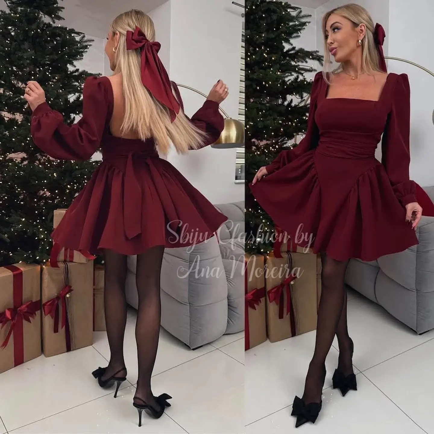  Vestido com Decote nas Costas, Laço e Copa Integrada 6