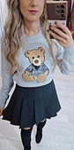 Camisola Cinzenta com Detalhe de Urso - thumbnail 2