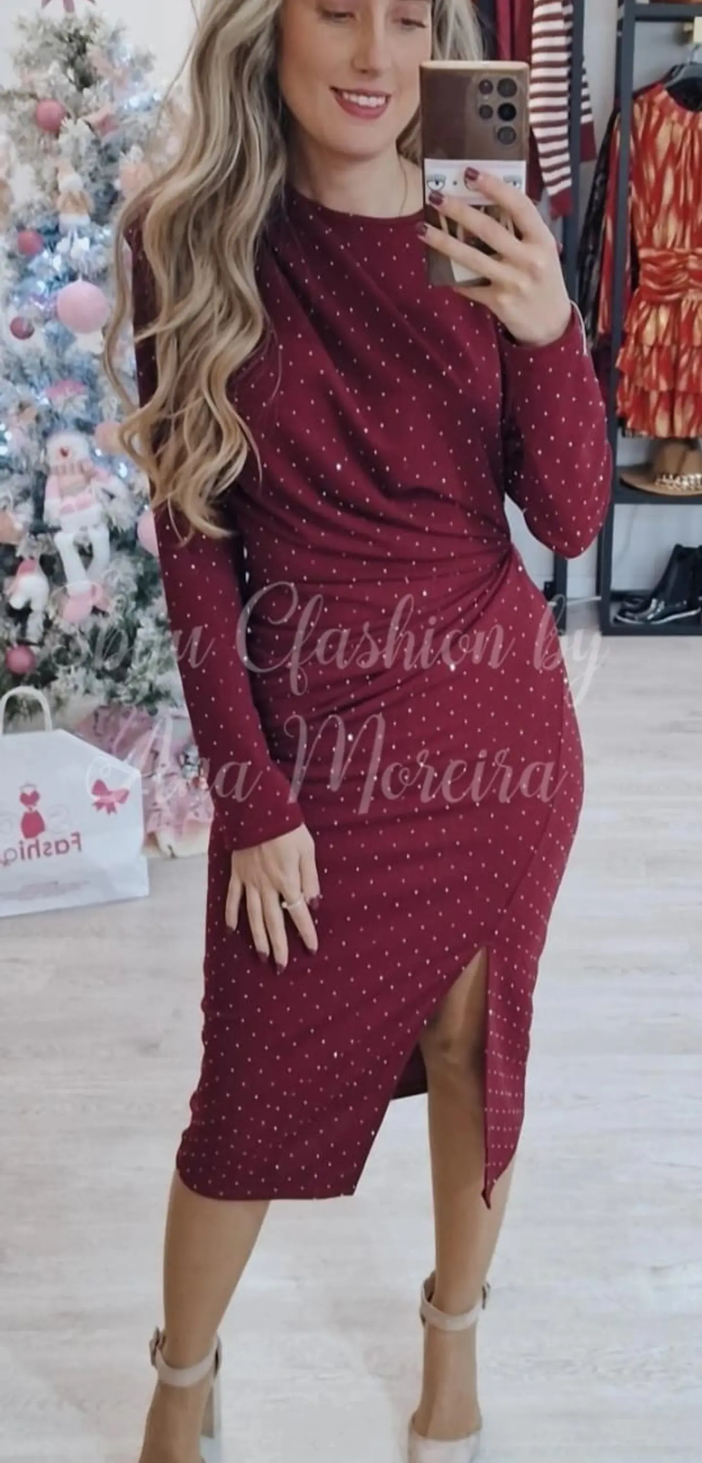 Vestido Midi com Brilhantes 7
