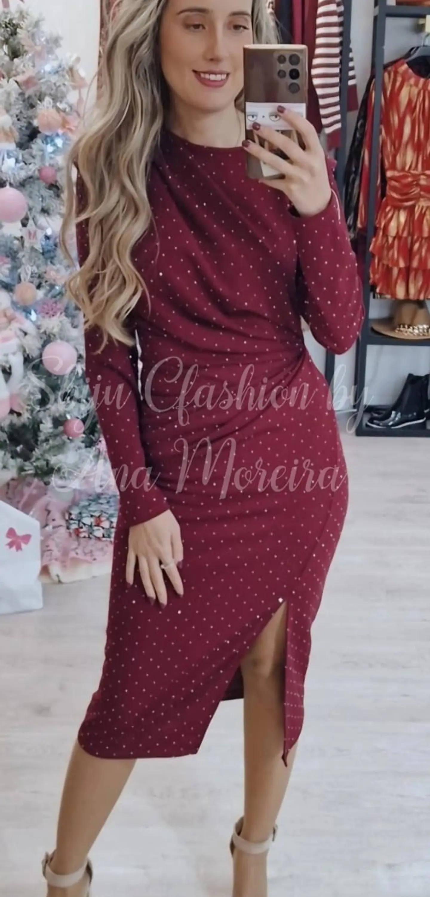 Vestido Midi com Brilhantes 6