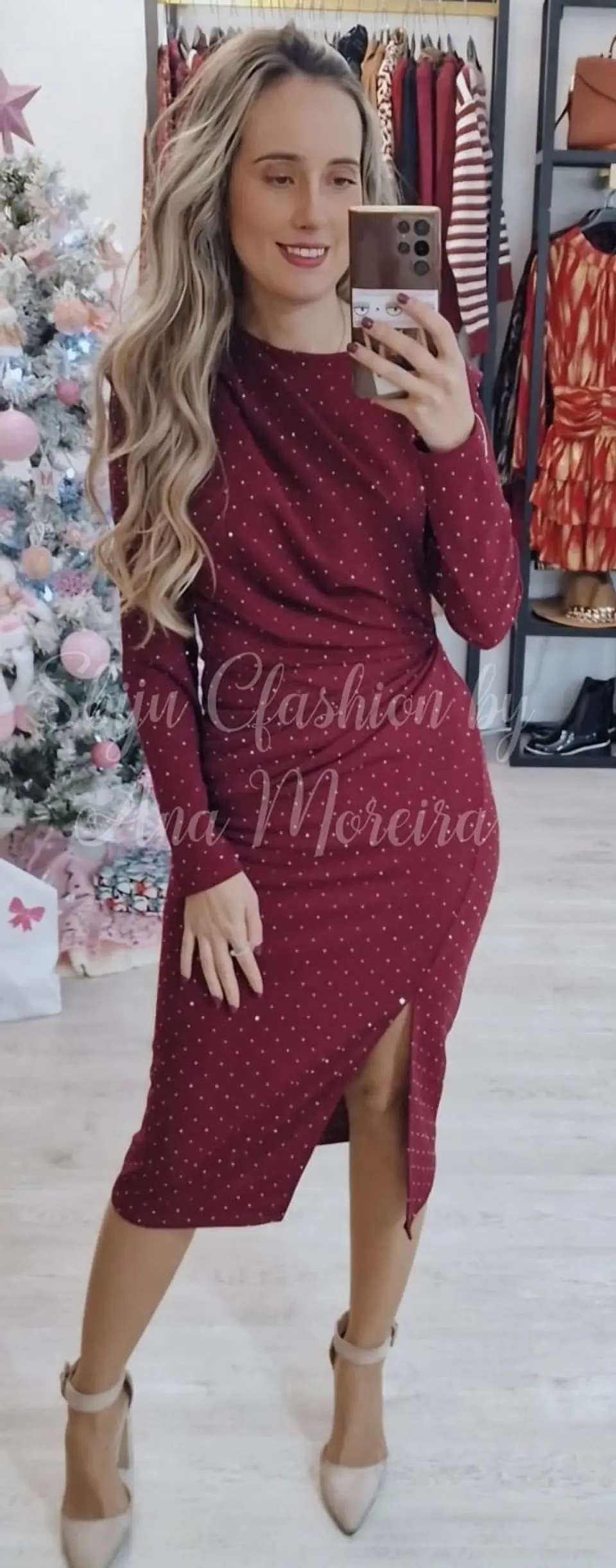 Vestido Midi com Brilhantes 6