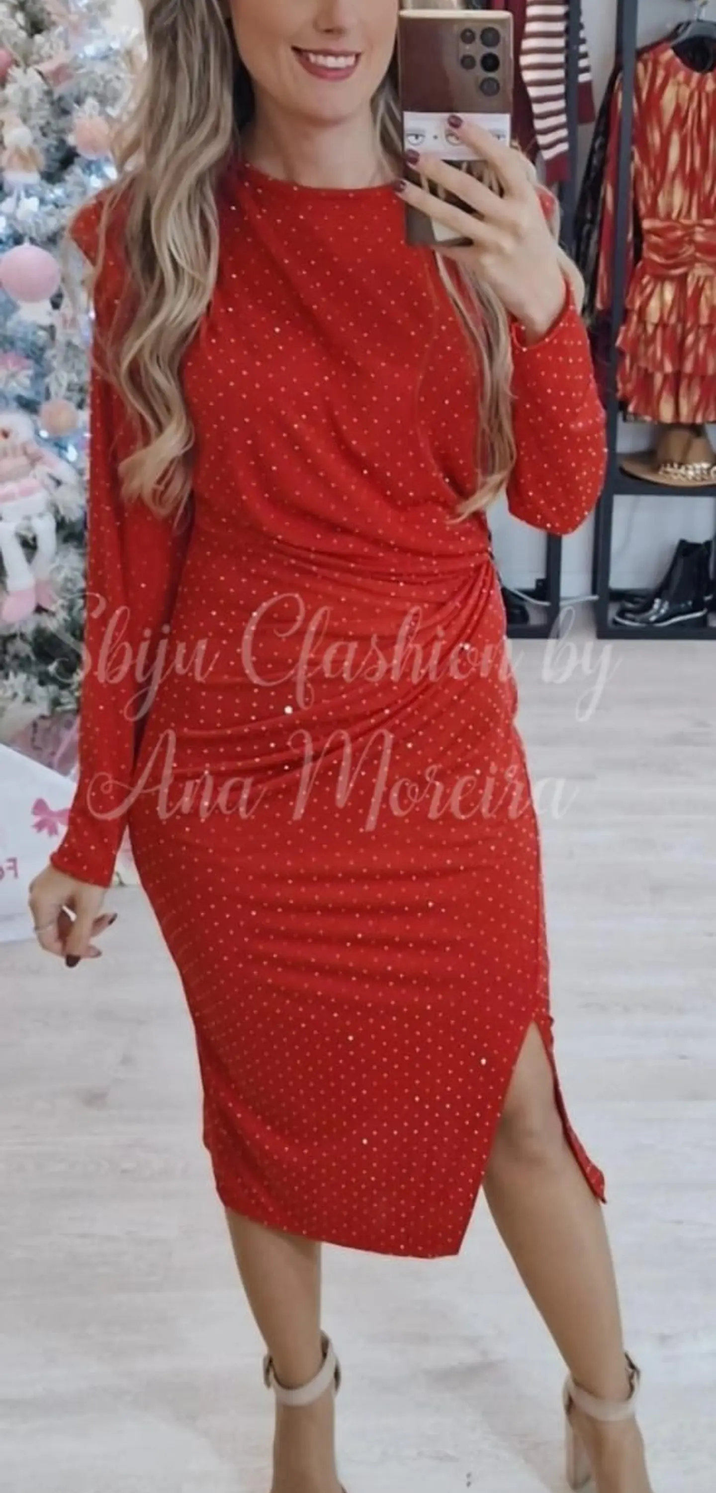 Vestido Midi com Brilhantes 3