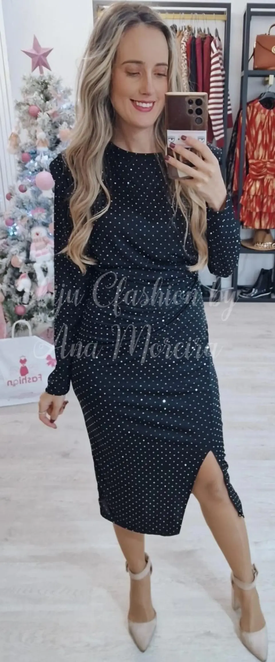 Vestido Midi com Brilhantes 11