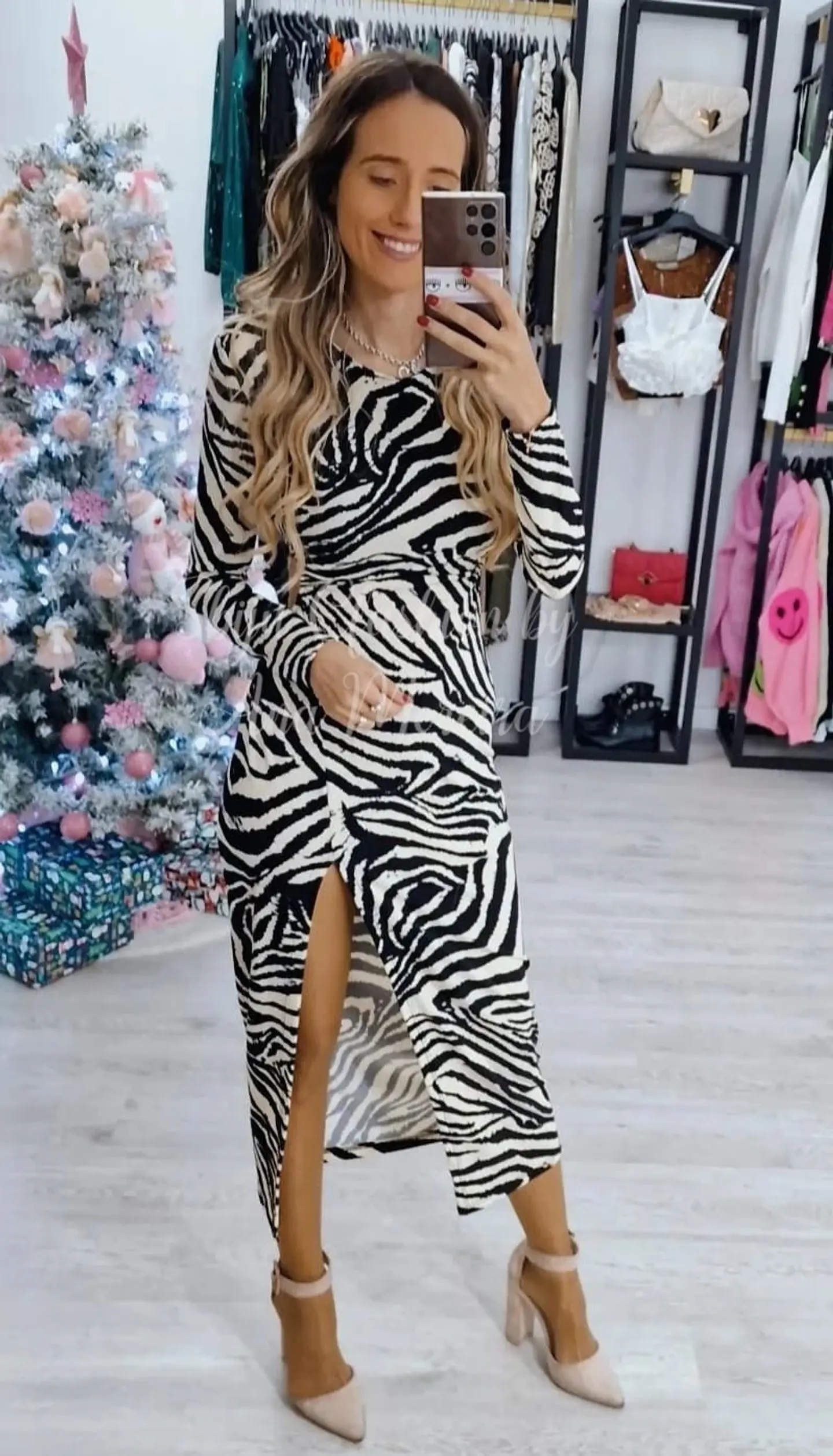 Vestido Midi Estampado - TU 2