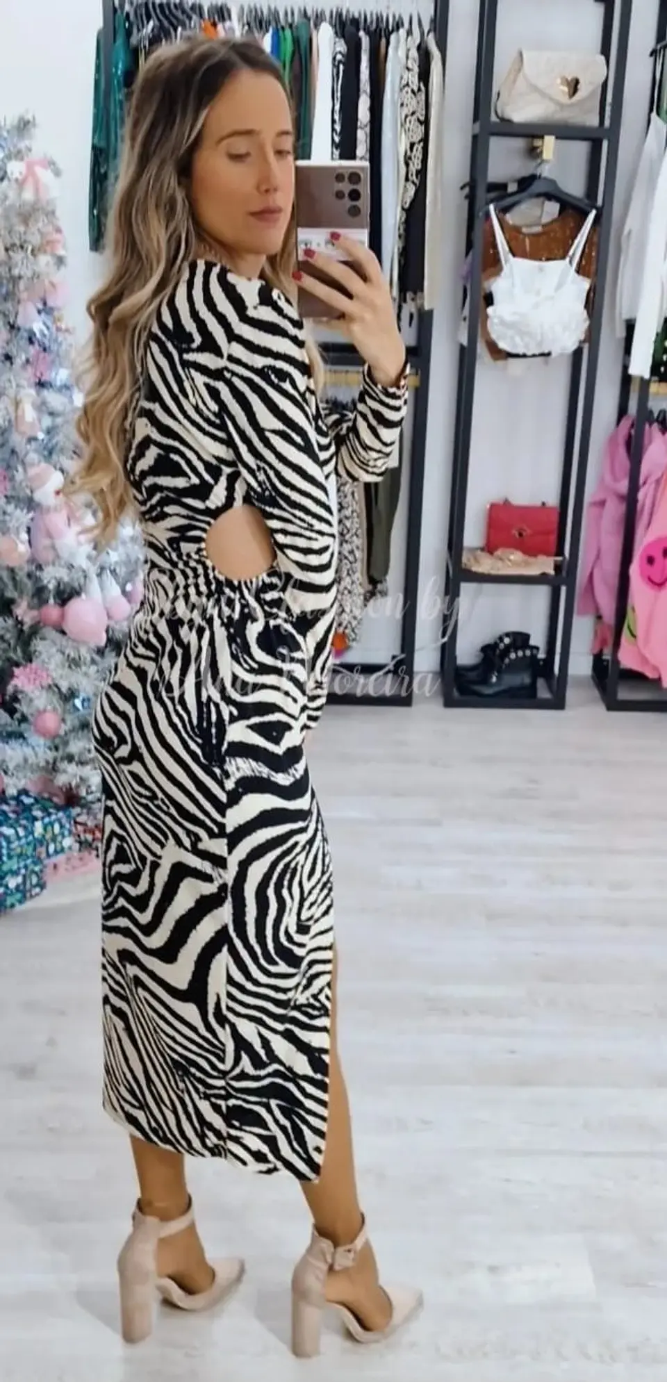 Vestido Midi Estampado - TU 3
