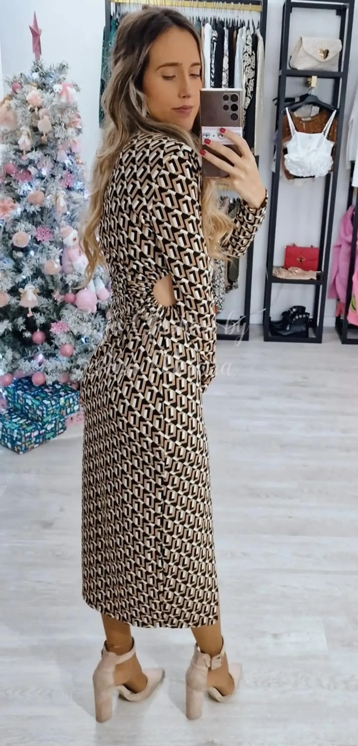 Vestido Midi Estampado - TU 7