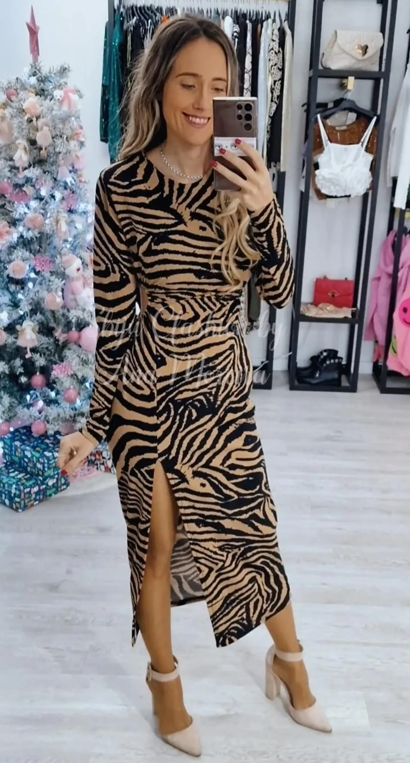 Vestido Midi Estampado - TU 4
