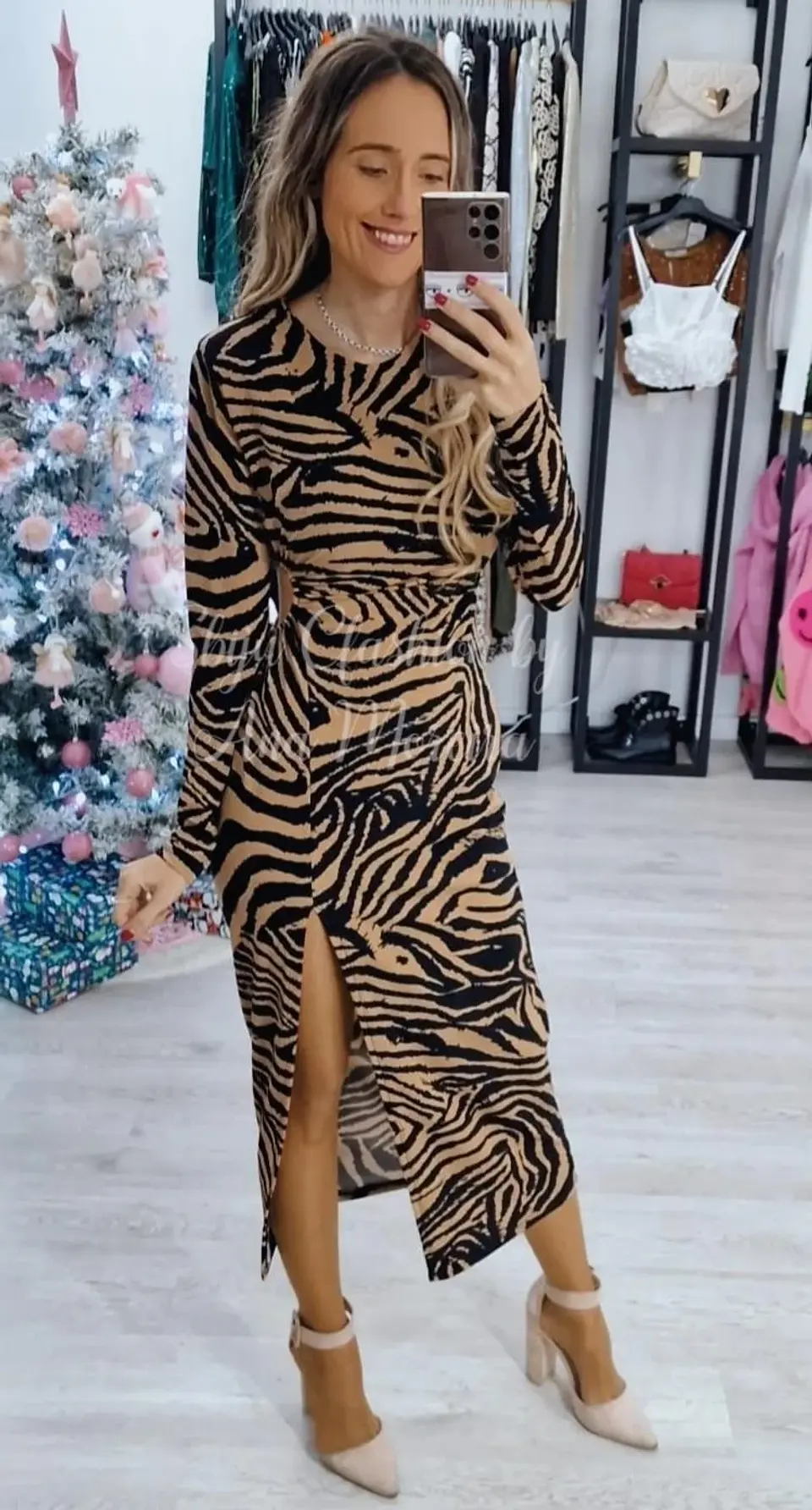Vestido Midi Estampado - TU 4