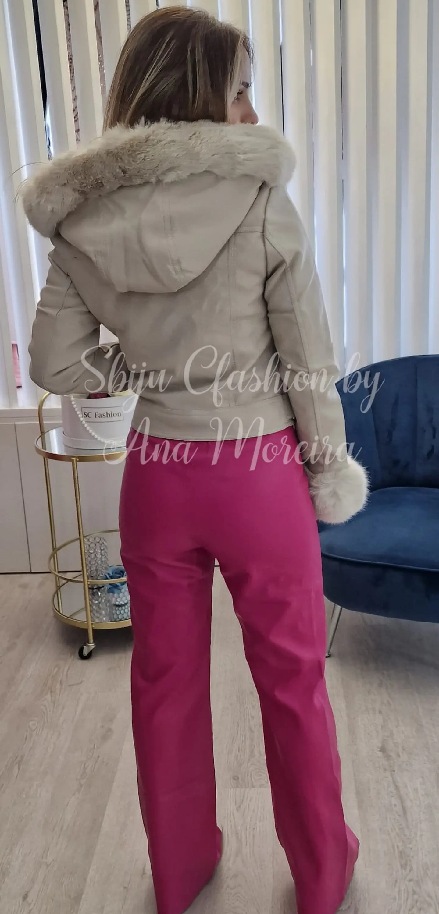 Calça em Ecopele Rosa Forte (Tamanho L) 3