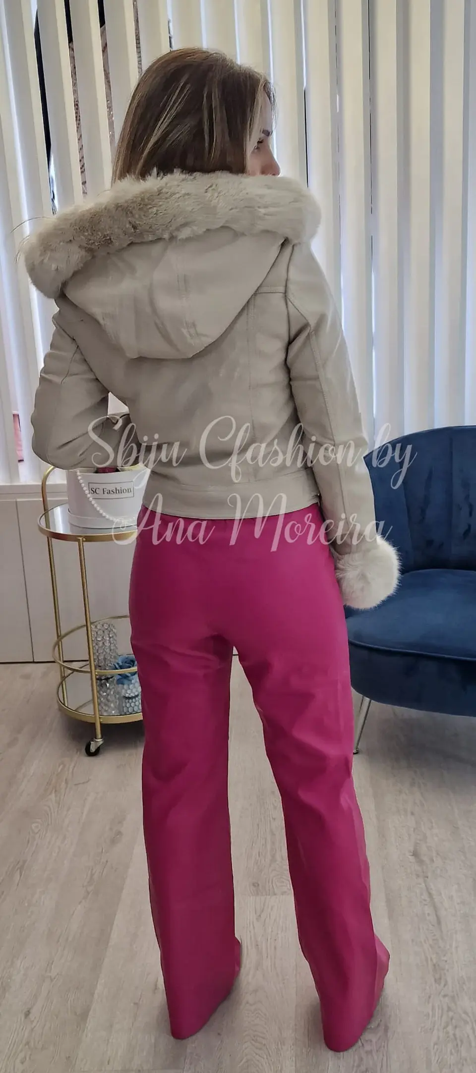 Calça em Ecopele Rosa Forte (Tamanho L) 3