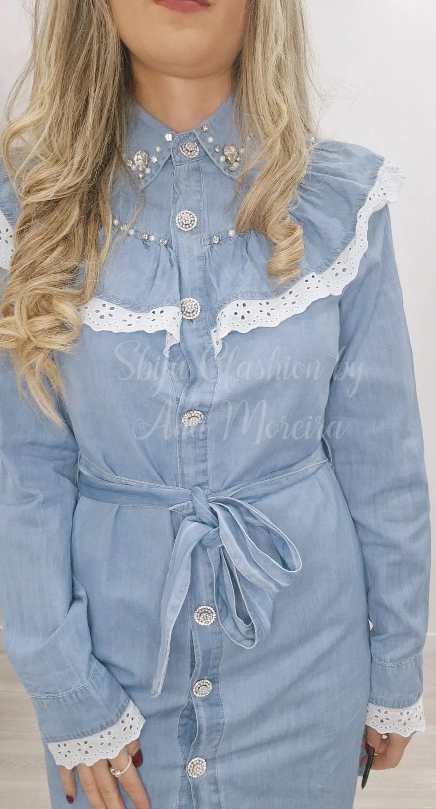 Vestido de Ganga com Cinto 4