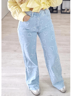 Calças de Ganga com Corações