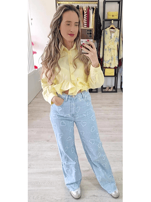 Calças de Ganga com Corações