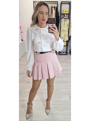 Blusa com Detalhes de Laços