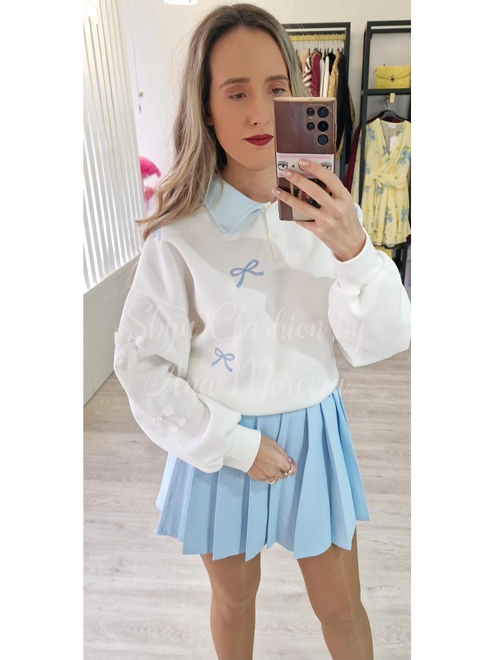 Camisola com Laços Azuis 4