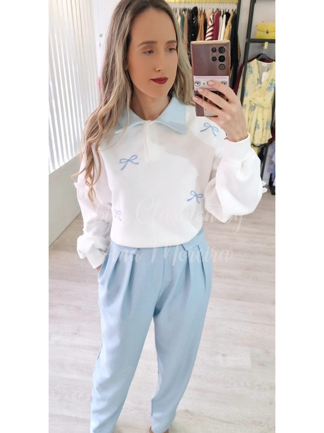 Camisola com Laços Azuis 3