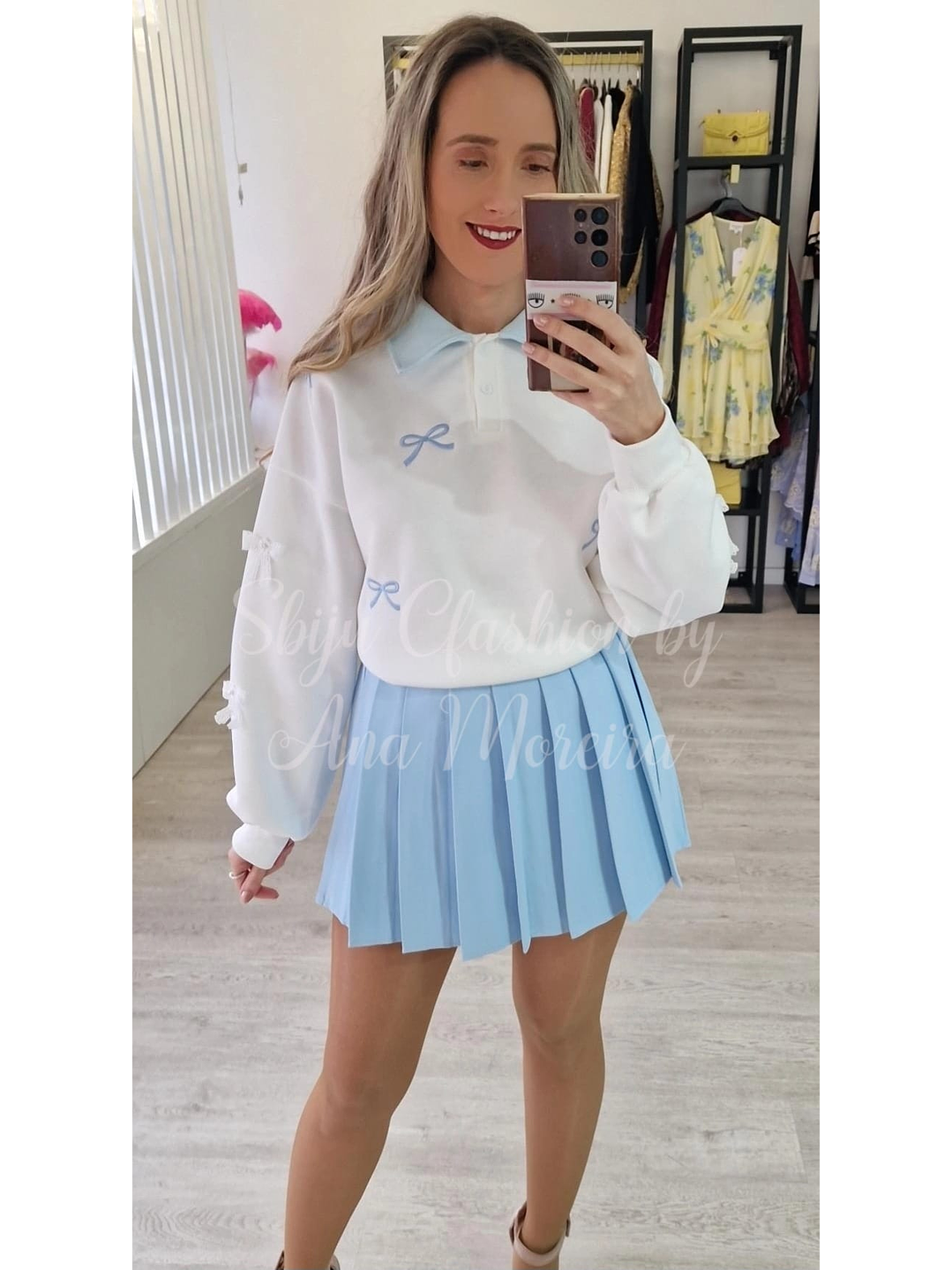 Camisola com Laços Azuis 1