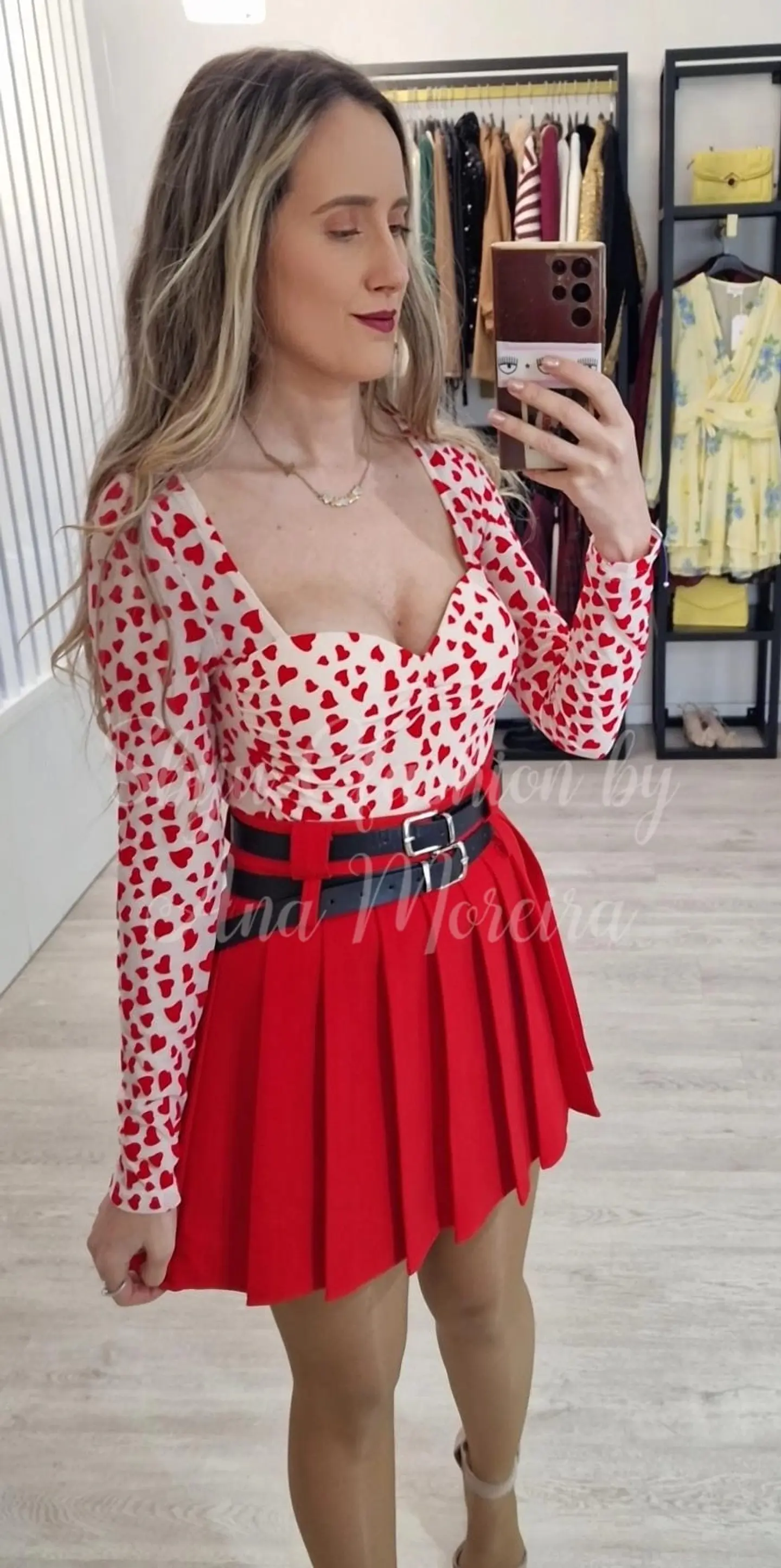 Body com Copa Estampado de Corações 3