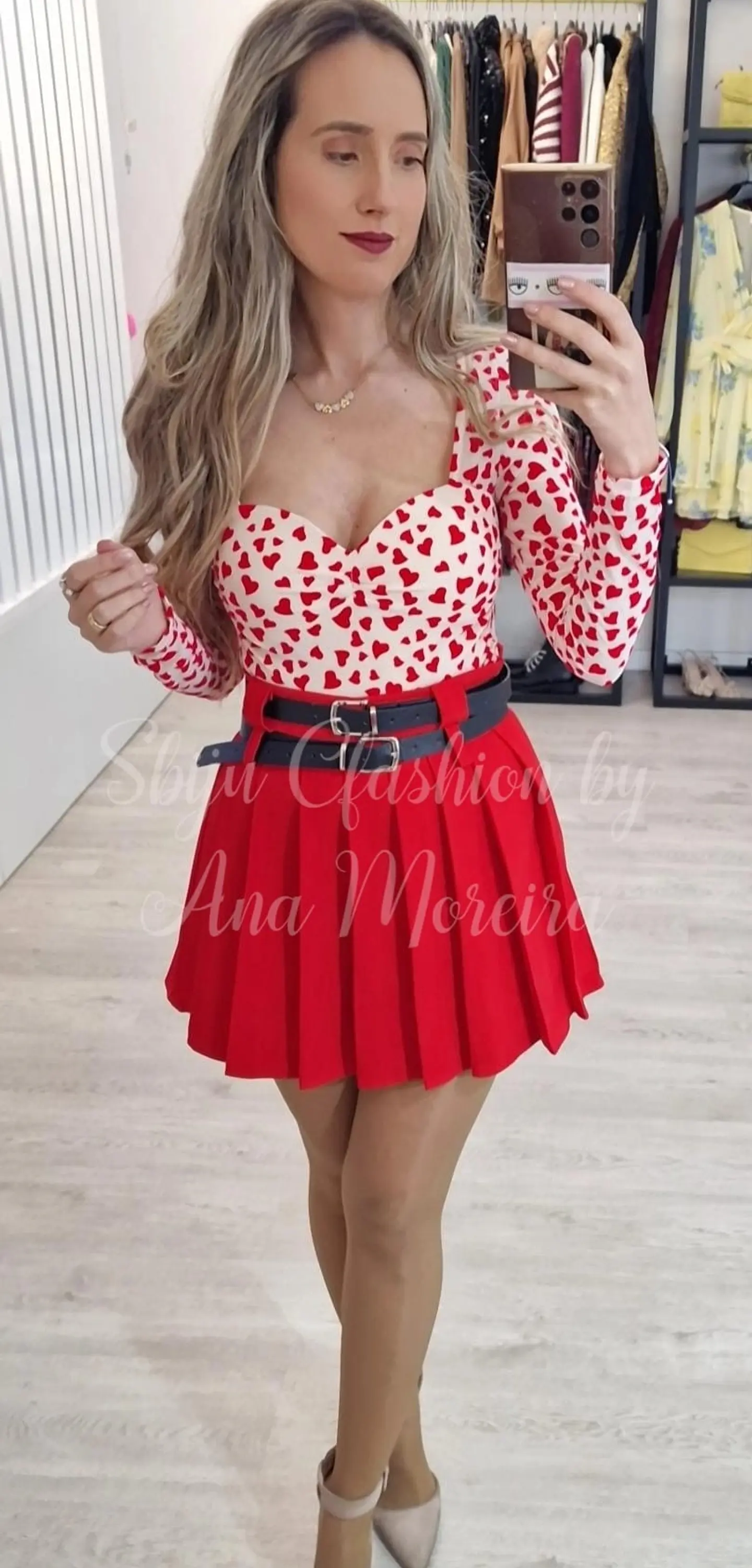 Body com Copa Estampado de Corações 1